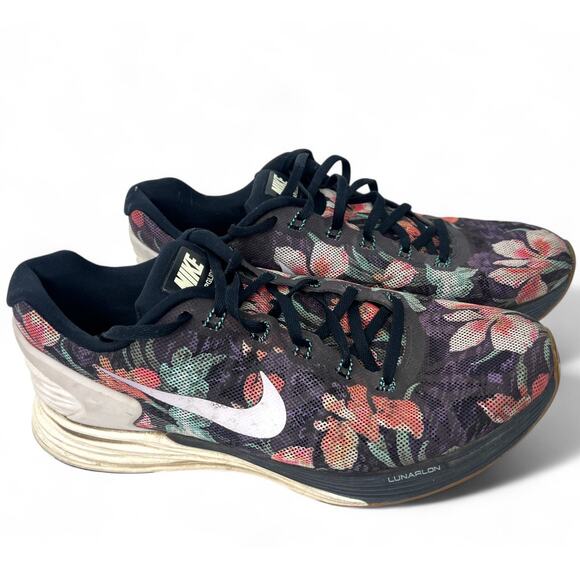 Nike  | 11 | LunarGlide 6 Photosynthesis Sneakers Runners Athletic Shoe Floral - Picture 1 of 7